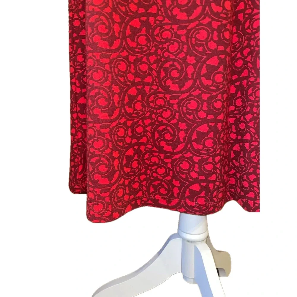 3/4 sleeve faux wrap dress, paisley like print. Lands End, - Picture 3 of 6
